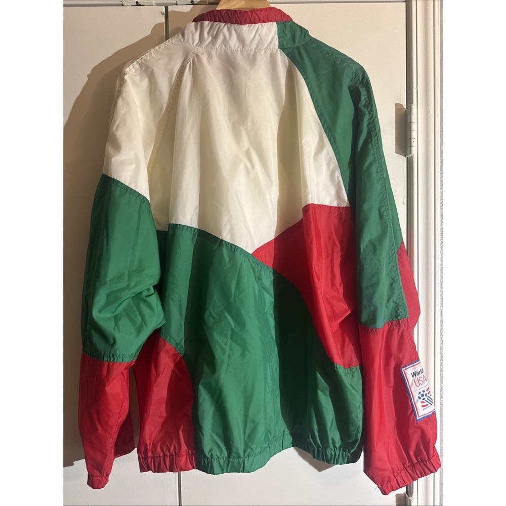 Vintage 1994 World Cup Italy Apex One Windbreaker Jacket Soccer 90s Size XL - Picture 4 of 14